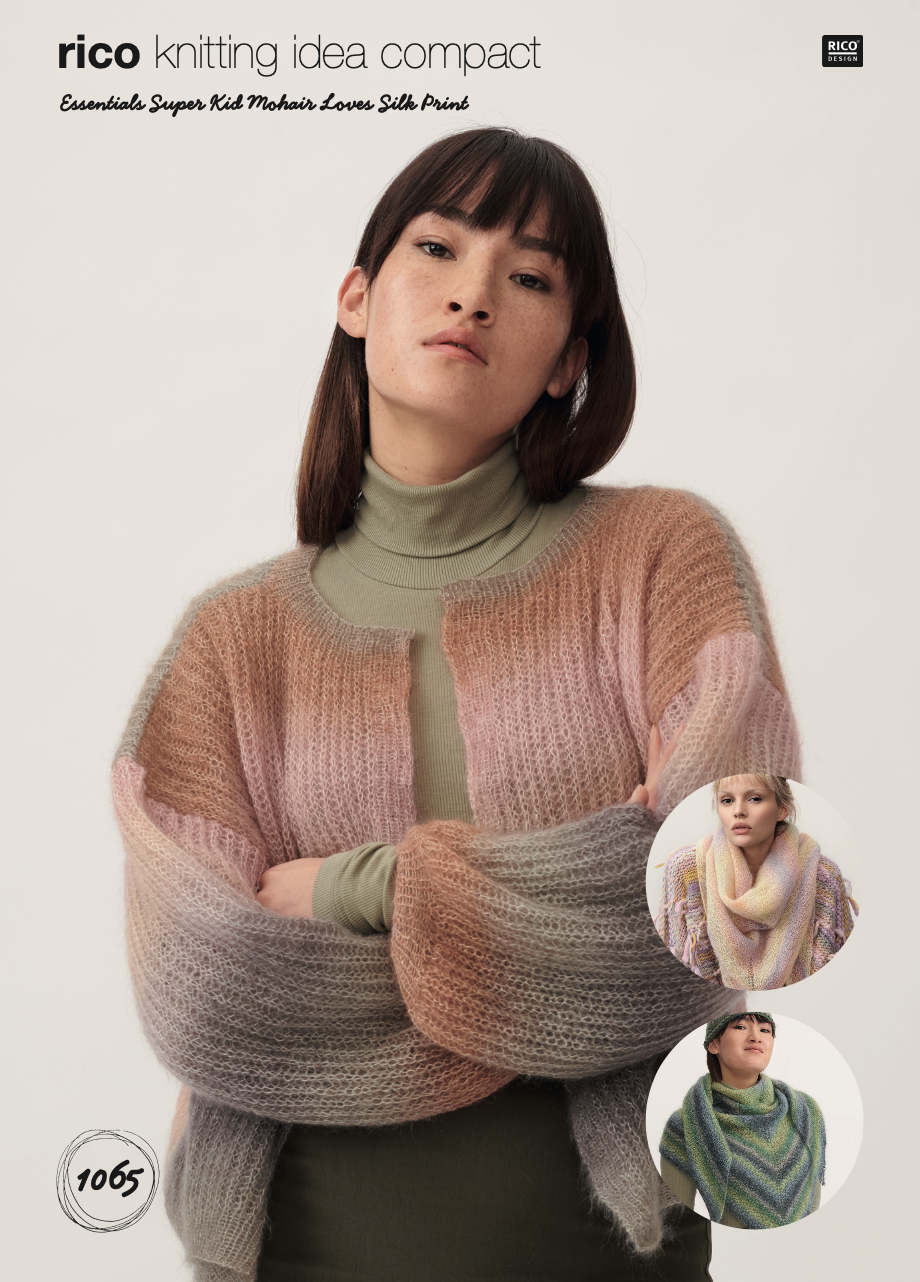 Super Kid Mohair Pattern 1065 Cardigan & Shawl