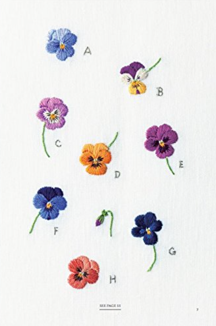 Embroidered Garden Flowers by Kazuko Aoki