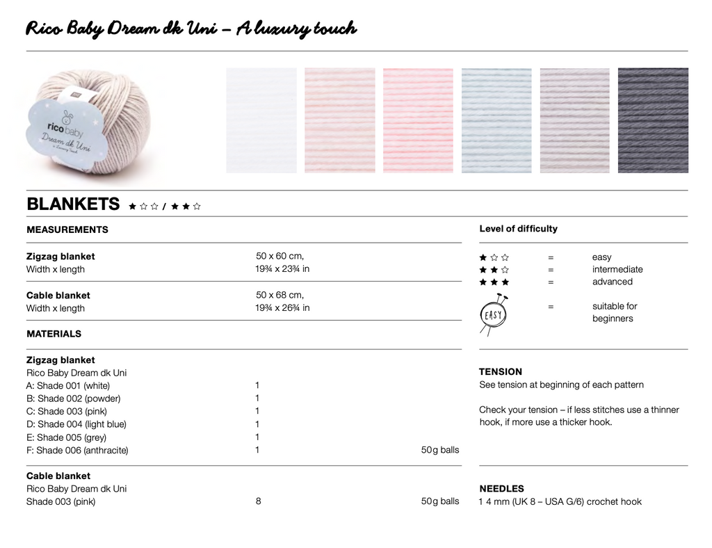 Baby Dream Uni Pattern 790 Blankets