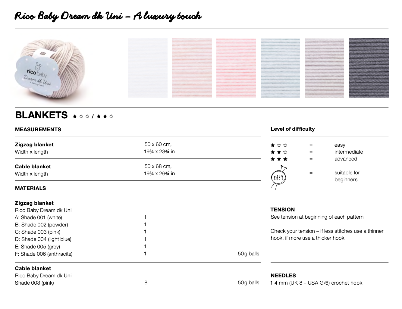 Baby Dream Uni Pattern 790 Blankets