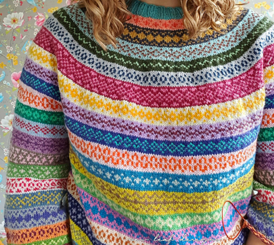 Around the World Sweater Pattern (Knitted in Metropolis)