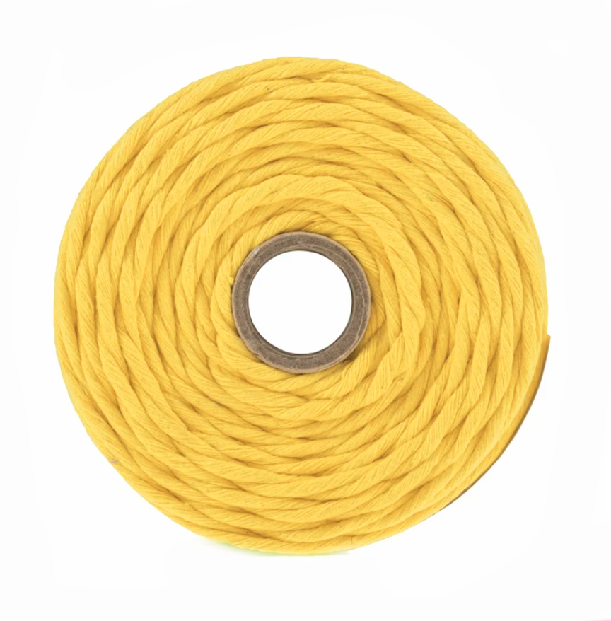 Macramé Cord: 87m x 4mm: Yellow
