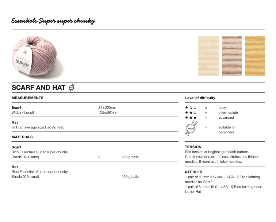 Rico Essentials Super Pattern 817 Scarf & Hat