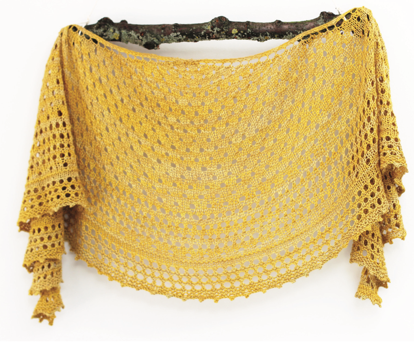 Pebble Beach Shawlette Knitting Pattern by Helen Stewart Designs