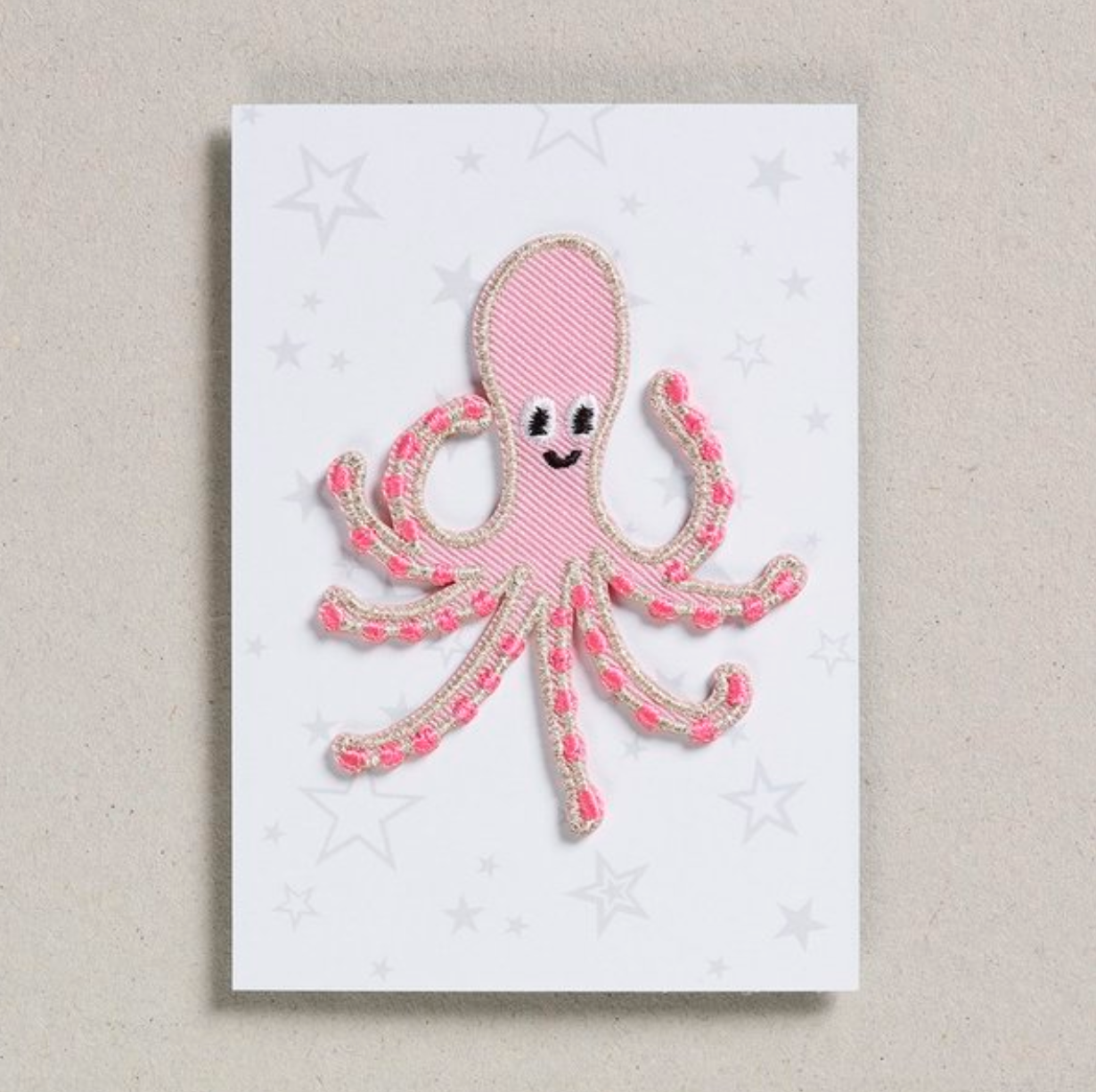 Pink Octopus Iron on Patch