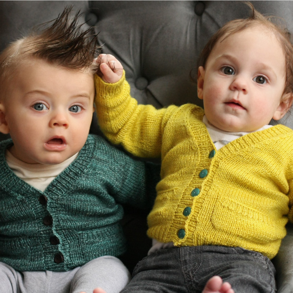 "Playdate" Cardigans Knitting Pattern (Baby to 4XL!)