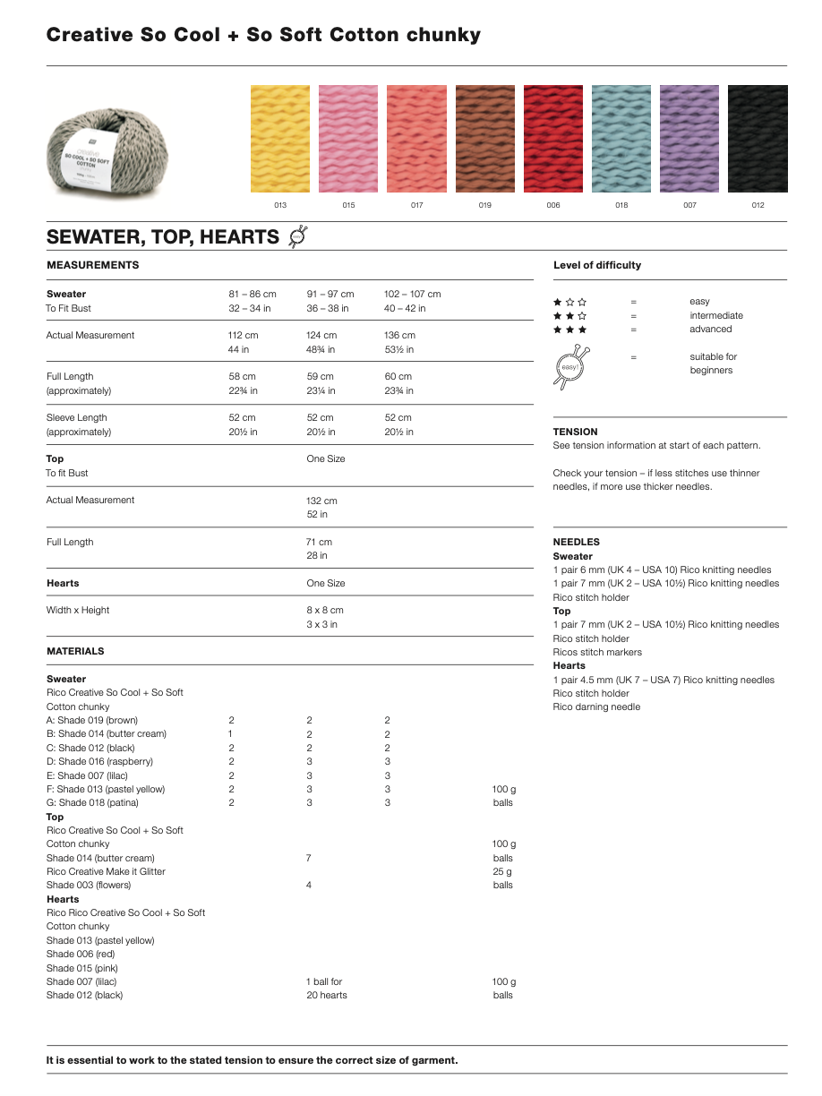 So Cool & So Soft Cotton Single Pattern 1108 : Sweaters : Long & Short Sleeves