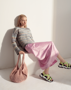 Rico Creative Cotton Aran Knitting Pattern String Style Eco Bag 1022