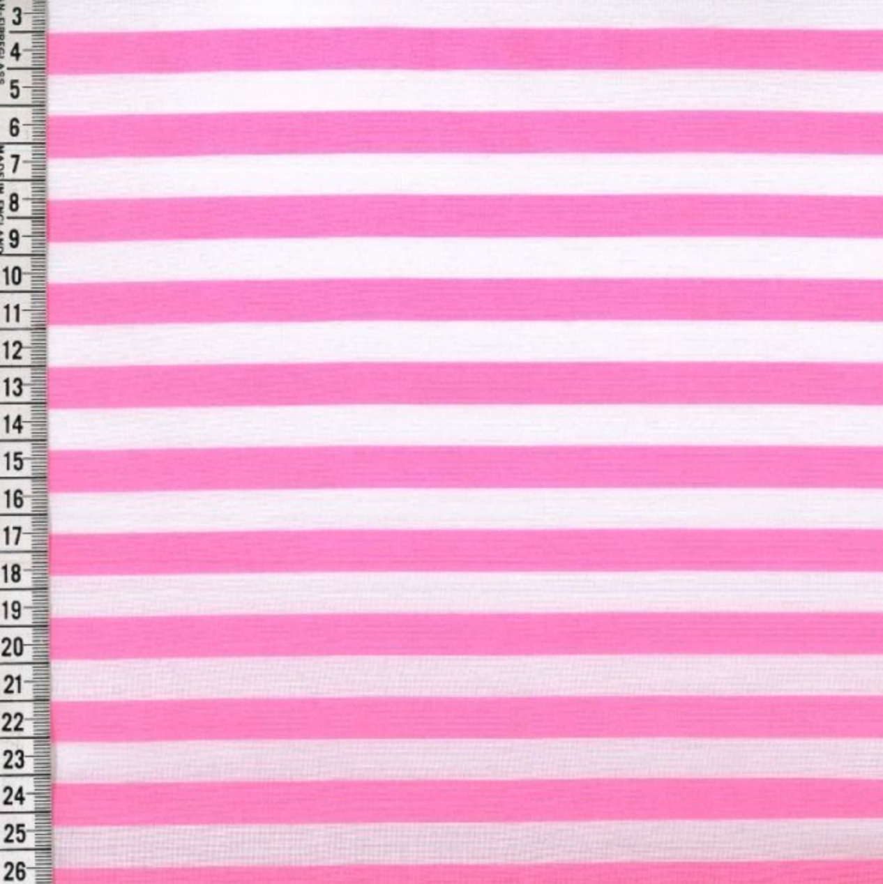 Super Stripe Polycotton Fabric : Neon Green & White