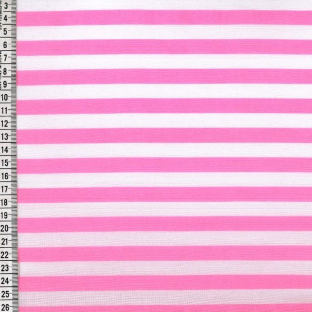 Super Stripe Polycotton Fabric : Red & White