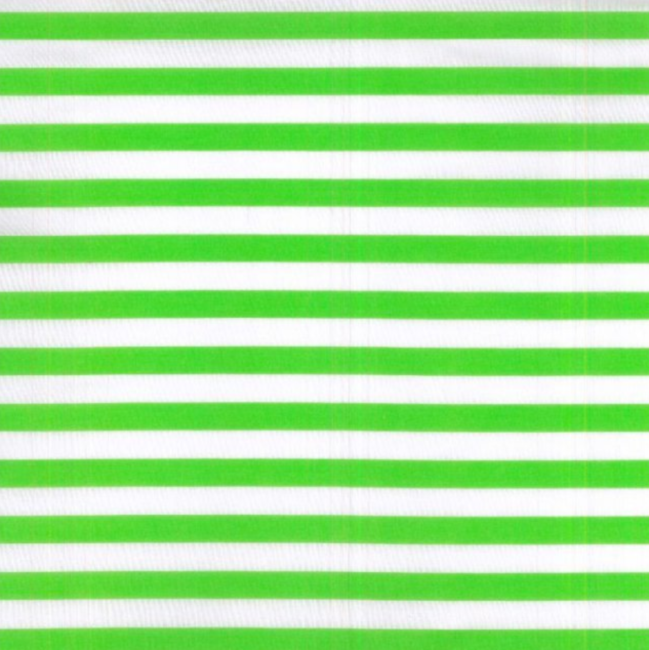 Super Stripe Polycotton Fabric : Neon Green & White