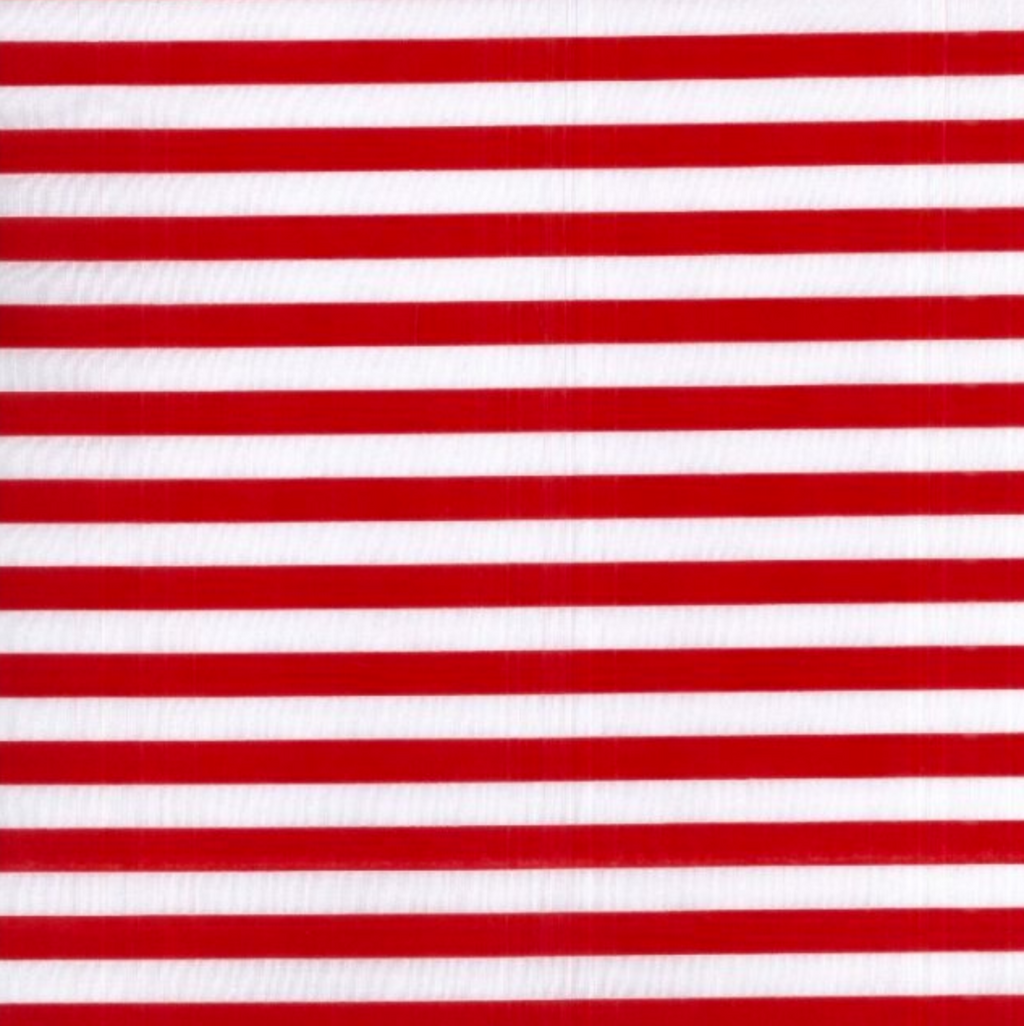 Super Stripe Polycotton Fabric : Red & White
