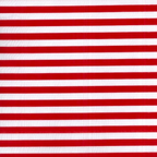 Super Stripe Polycotton Fabric : Red & White