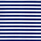Super Stripe Polycotton Fabric : Navy & White