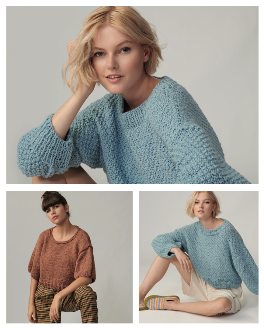 So Cool & So Soft Cotton Single Pattern 1098 : Short & Long Sleeved Sweaters