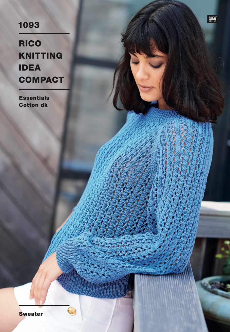 Rico Essentials Cotton DK Knitting Pattern 1093