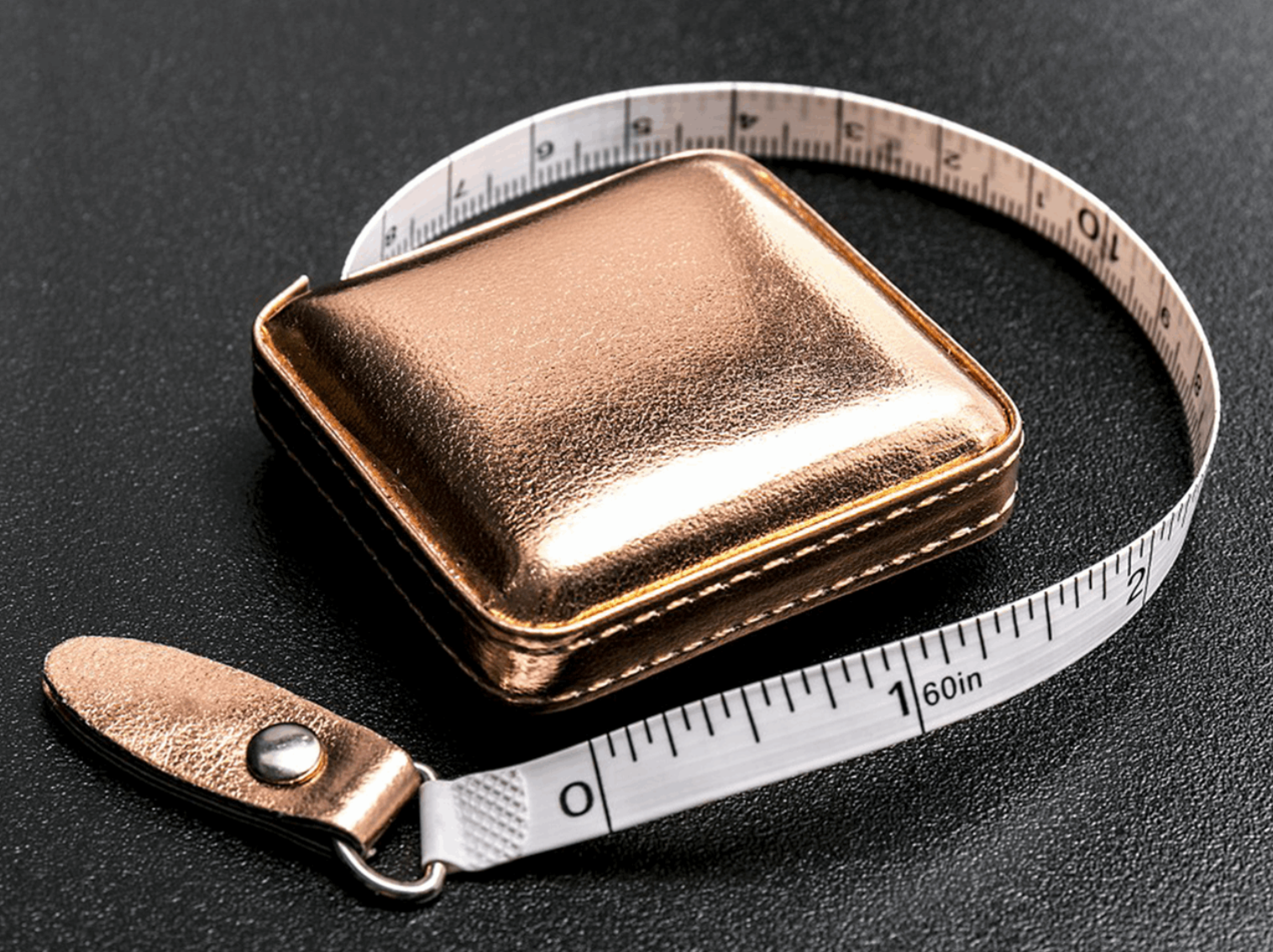 Retractable Tape Measure: Rose Gold