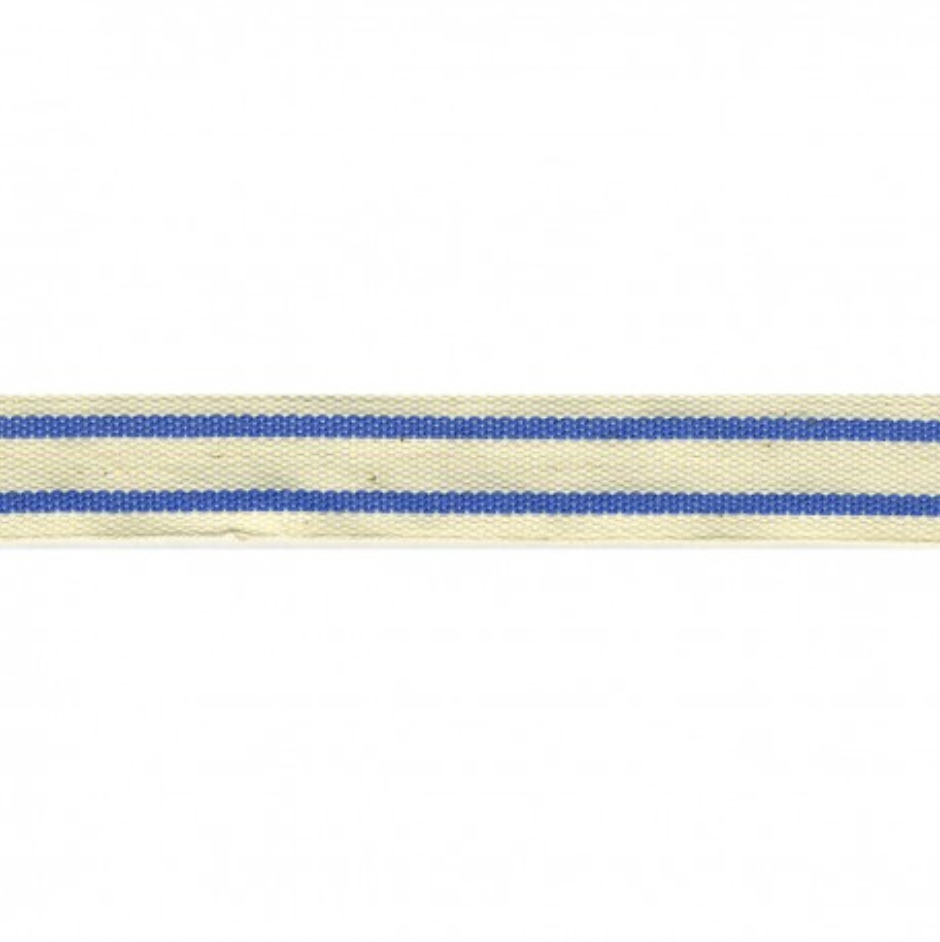 Striped Cotton Trimming / Tape 15mm : Blue