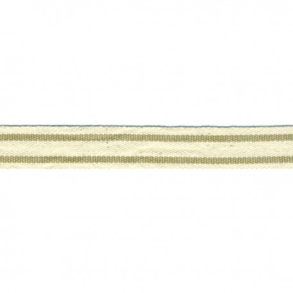 Striped Cotton Trimming / Tape 15mm : Beige Stripe