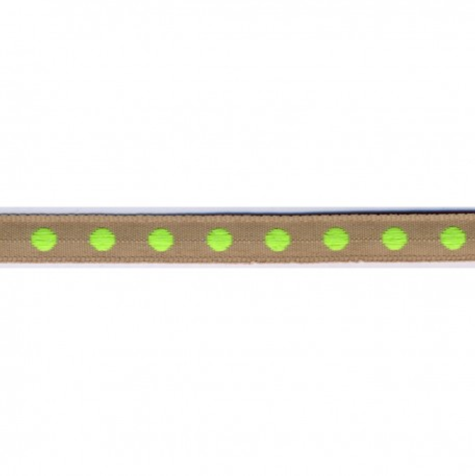 Single Polka Dot Ribbon / Trimming : Neon Green