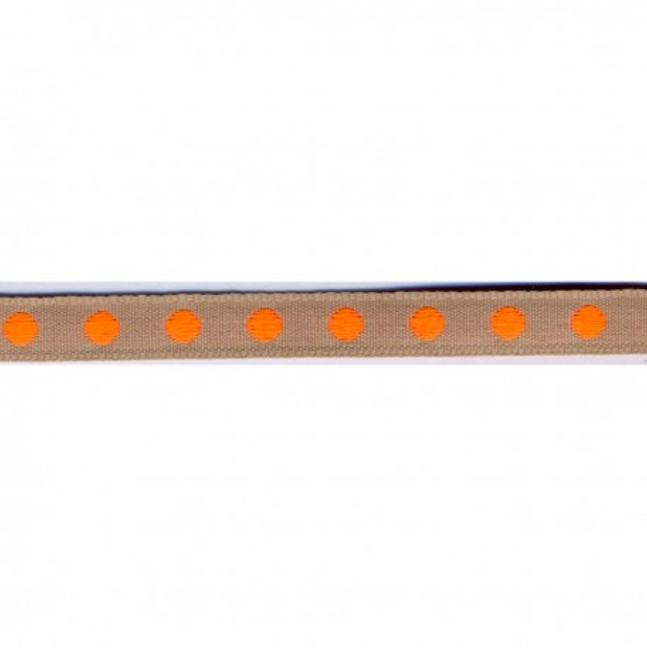 Single Polka Dot Ribbon / Trimming : Neon Orange