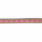 Single Polka Dot Ribbon / Trimming : Neon Pink