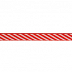 Serge Diagonal Stripe Ribbon 9mm : Red