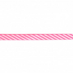 Serge Diagonal Stripe Ribbon 9mm : Pink