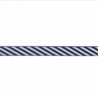 Serge Diagonal Stripe Ribbon 9mm : Navy