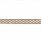 Serge Diagonal Stripe Ribbon 9mm : Beige
