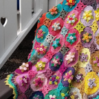 Macaroon Blossom Afghan / Blanket Crochet Pattern