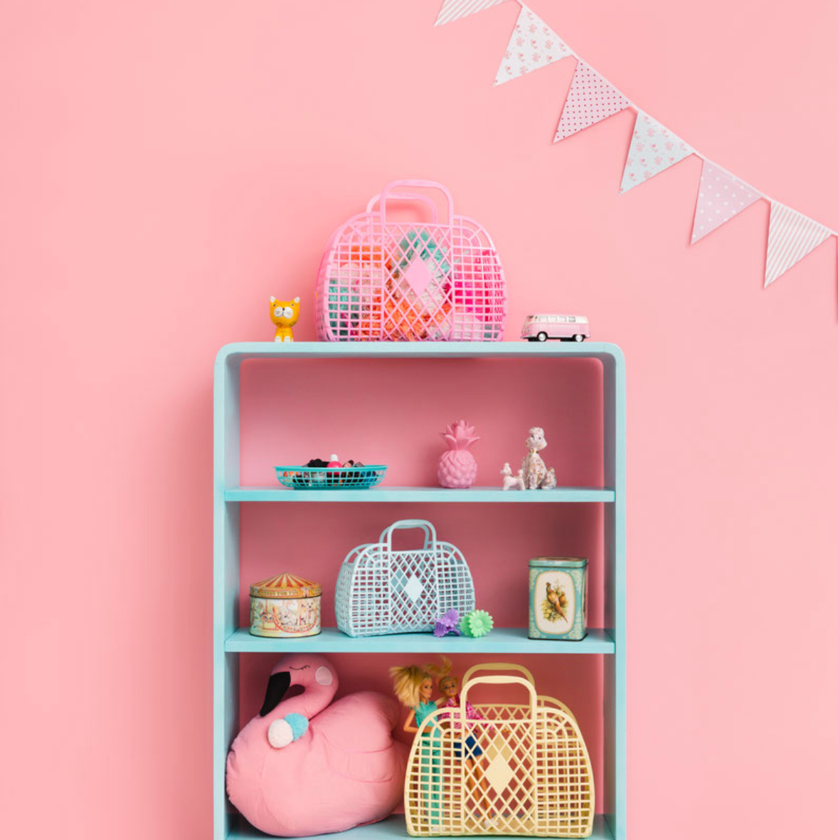 Retro Basket Large Peach