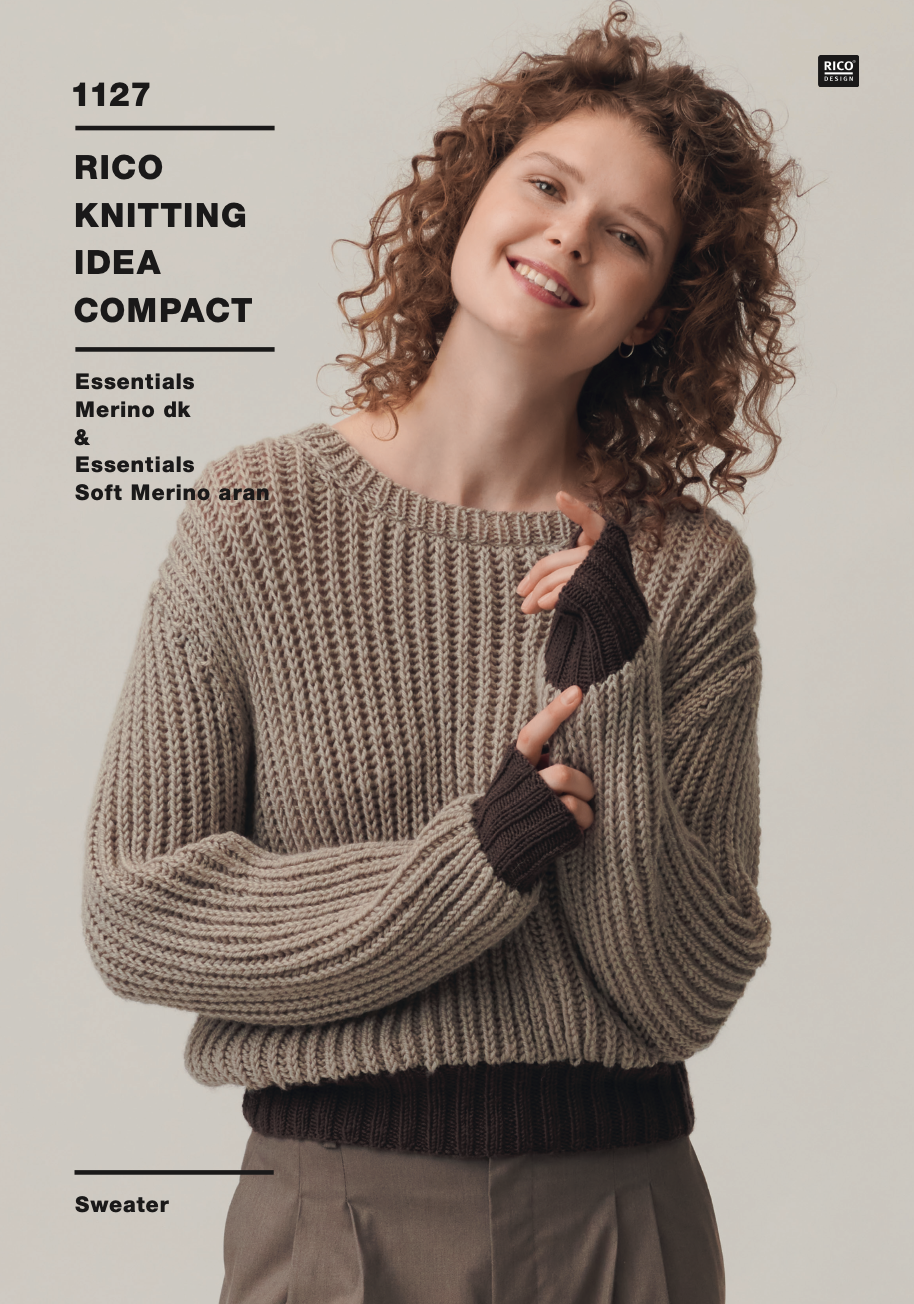 Simple Womens Jumper Pattern 1127 : Rico Merino DK & Soft Merino Aran