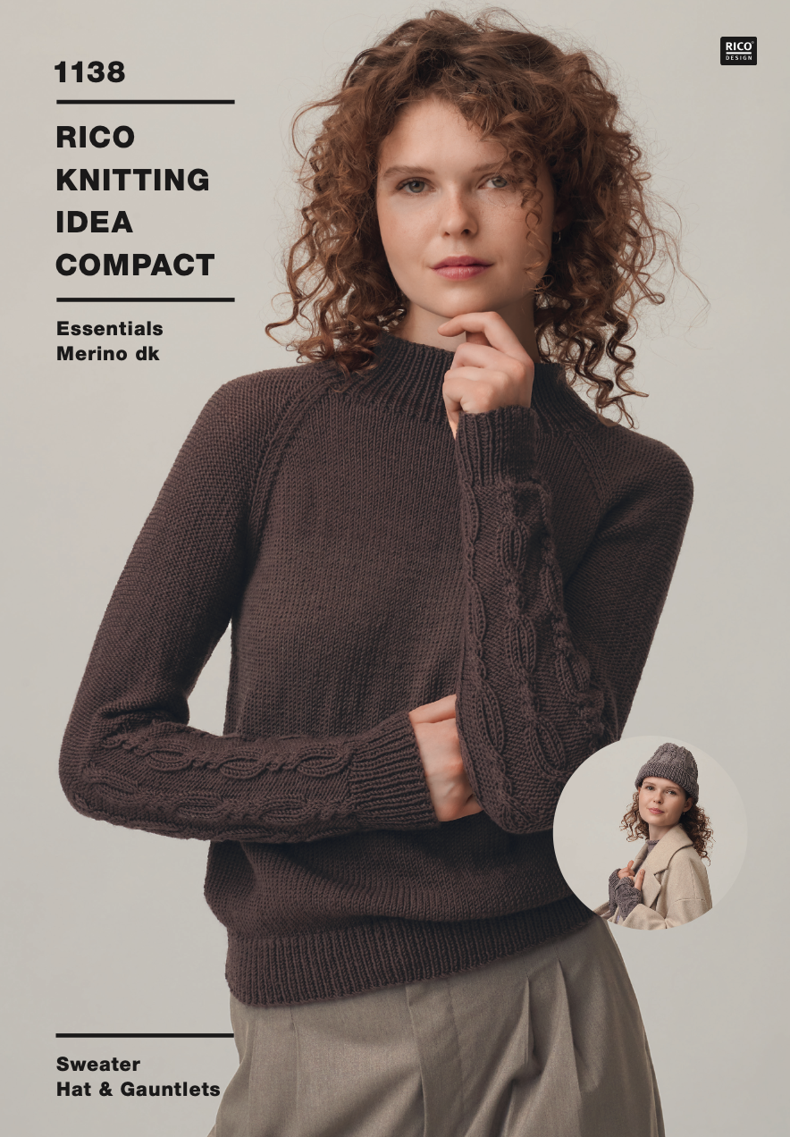 Womens Jumper Hat and Fingerless Gloves Pattern 1138