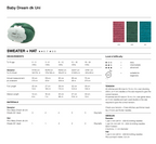 Baby Dream Uni Knitting Pattern 1154 Sweater & Hat