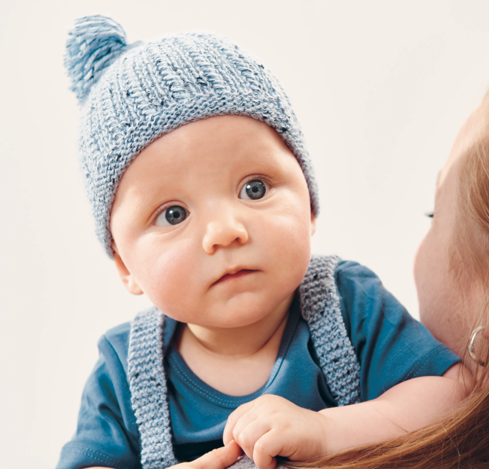 Baby Dream Uni Knitting Pattern 1155 Dungarees & Hat