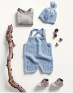Baby Dream Uni Knitting Pattern 1155 Dungarees & Hat
