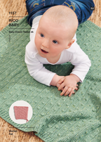 Baby Dream Uni Knitting Pattern 1157 Blanket & Hat