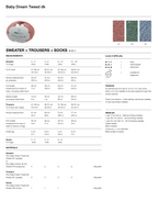 Baby Dream Uni Knitting Pattern 1158 Sweater Trousers & Bootee Socks