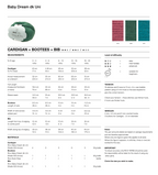 Baby Dream Uni Knitting Pattern 1160 Cardigan Bootees & Bandana