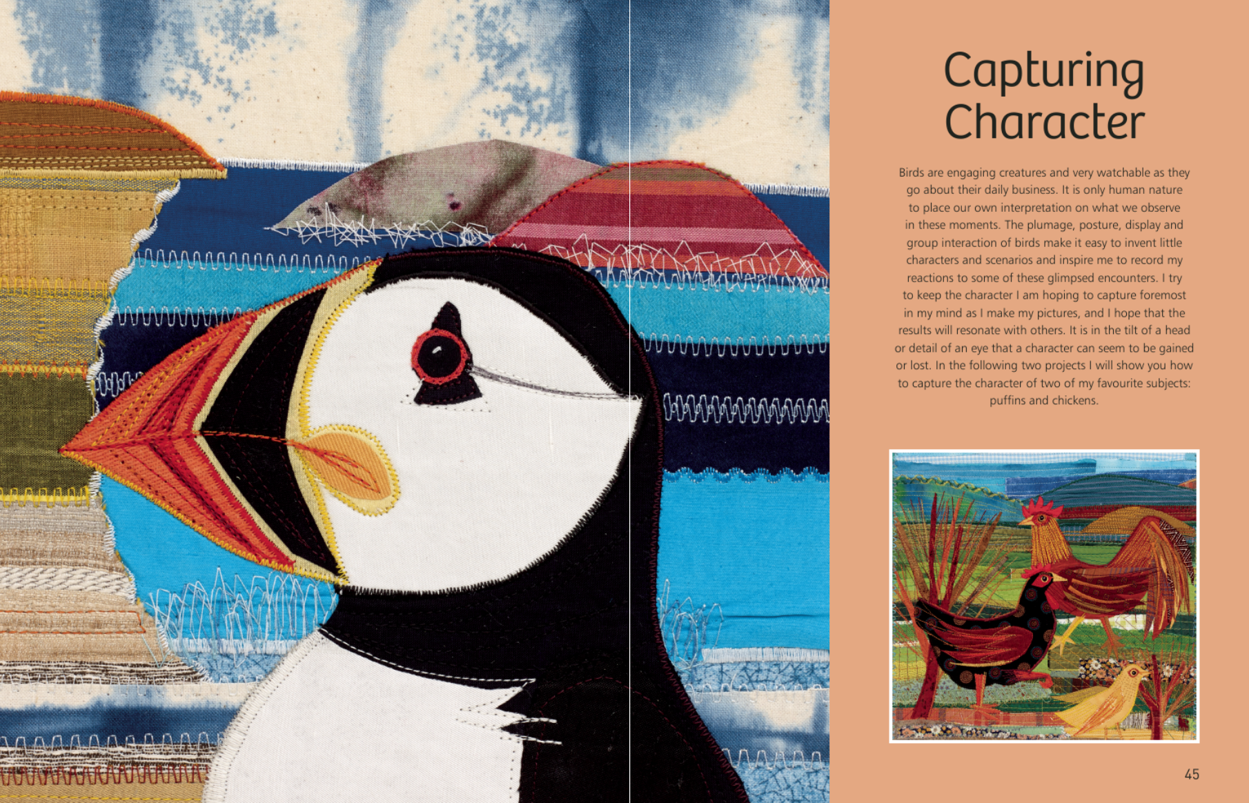 Stitched Textiles: Birds