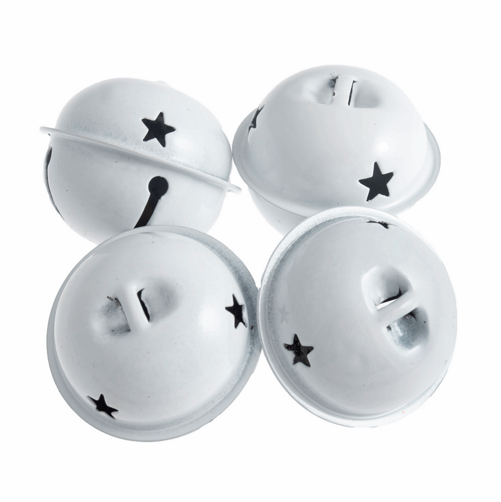 Large White Bells 40mm x 4 pieces