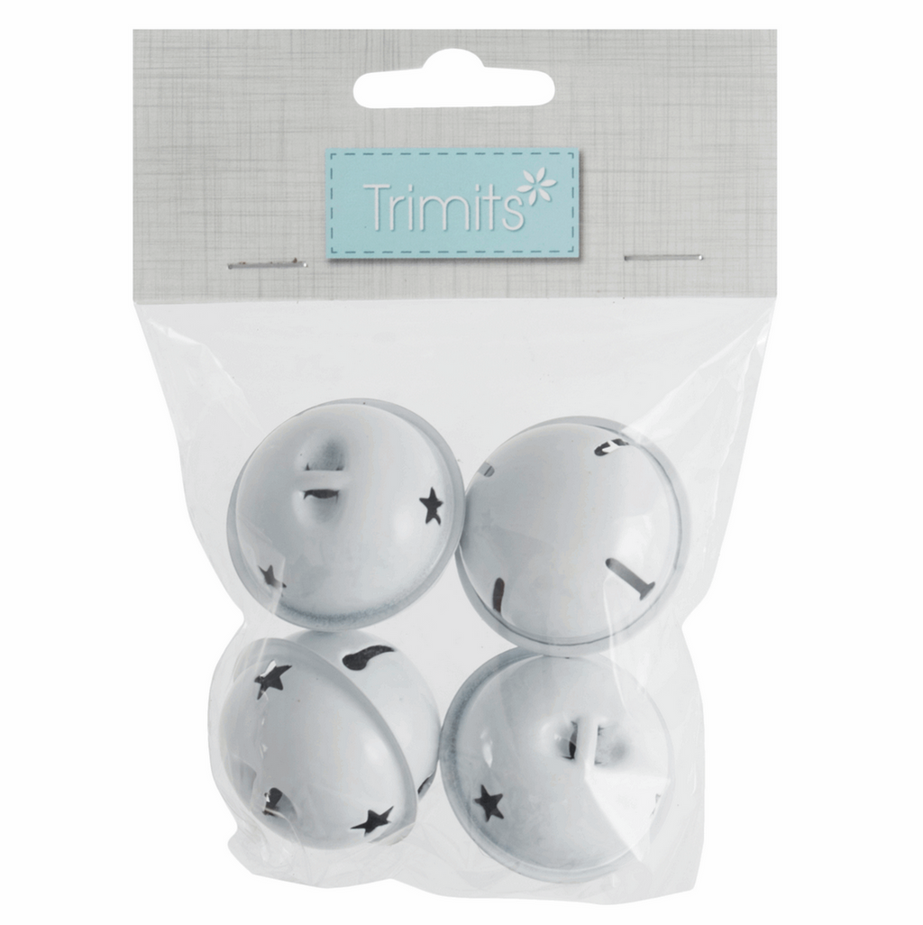 Large White Bells 40mm x 4 pieces
