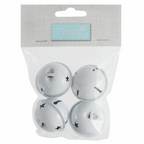 Large White Bells 40mm x 4 pieces