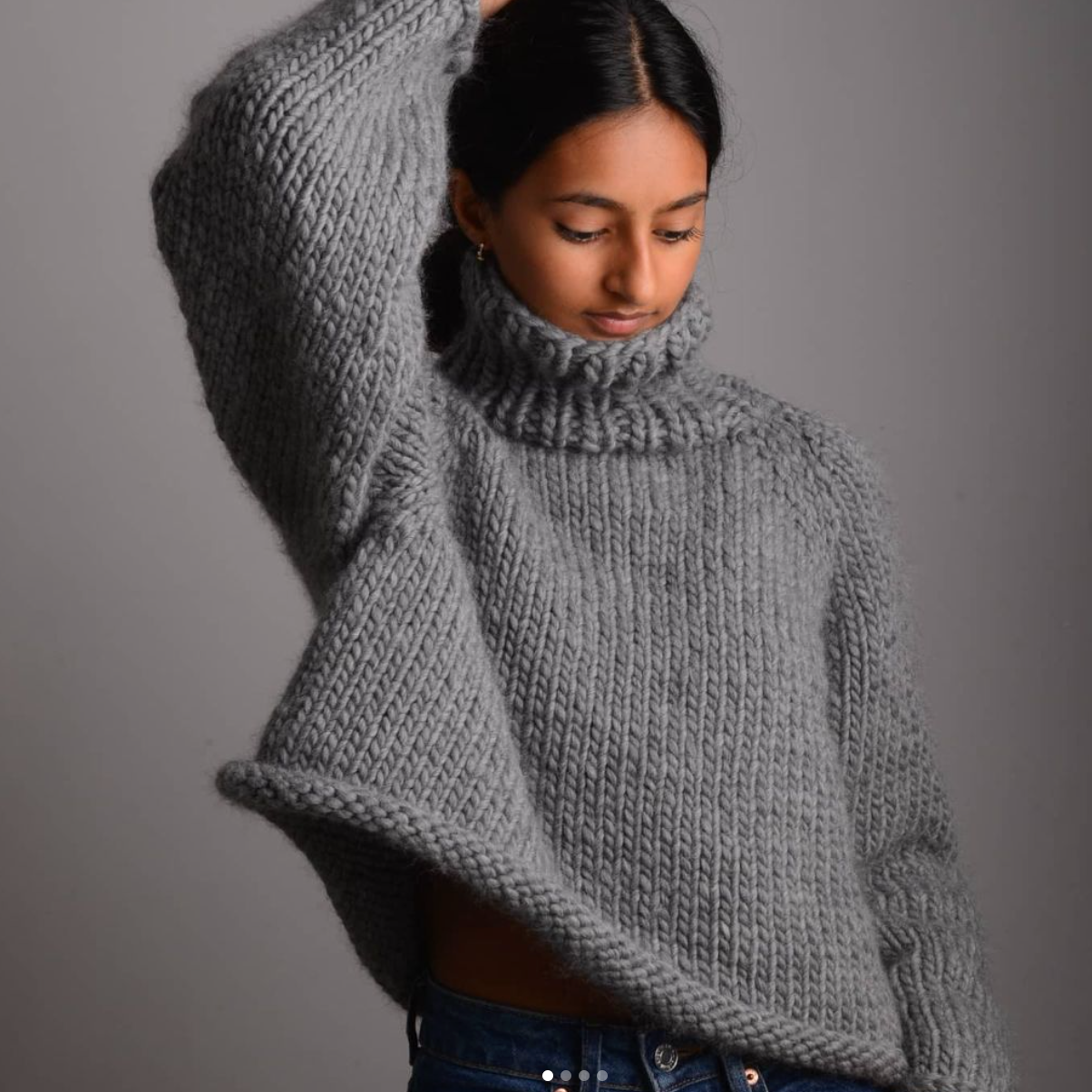 Chunky Boxy Jumper Pattern by Mrs Moon