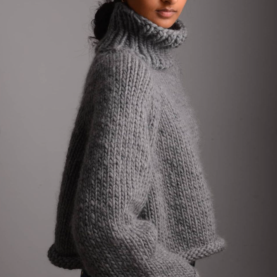 Chunky Boxy Jumper Pattern by Mrs Moon