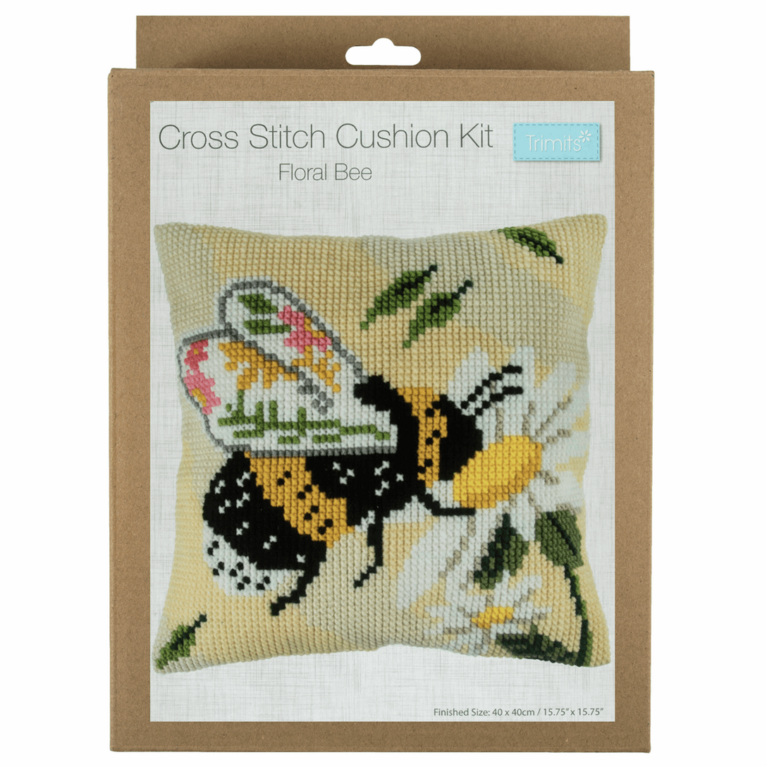 Cross Stitch Kit: Cushion: Floral Bee