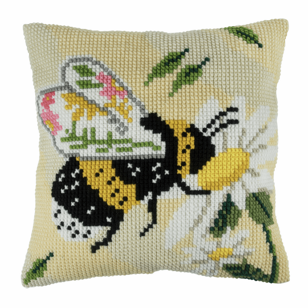 Cross Stitch Kit: Cushion: Floral Bee