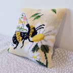Cross Stitch Kit: Cushion: Floral Bee