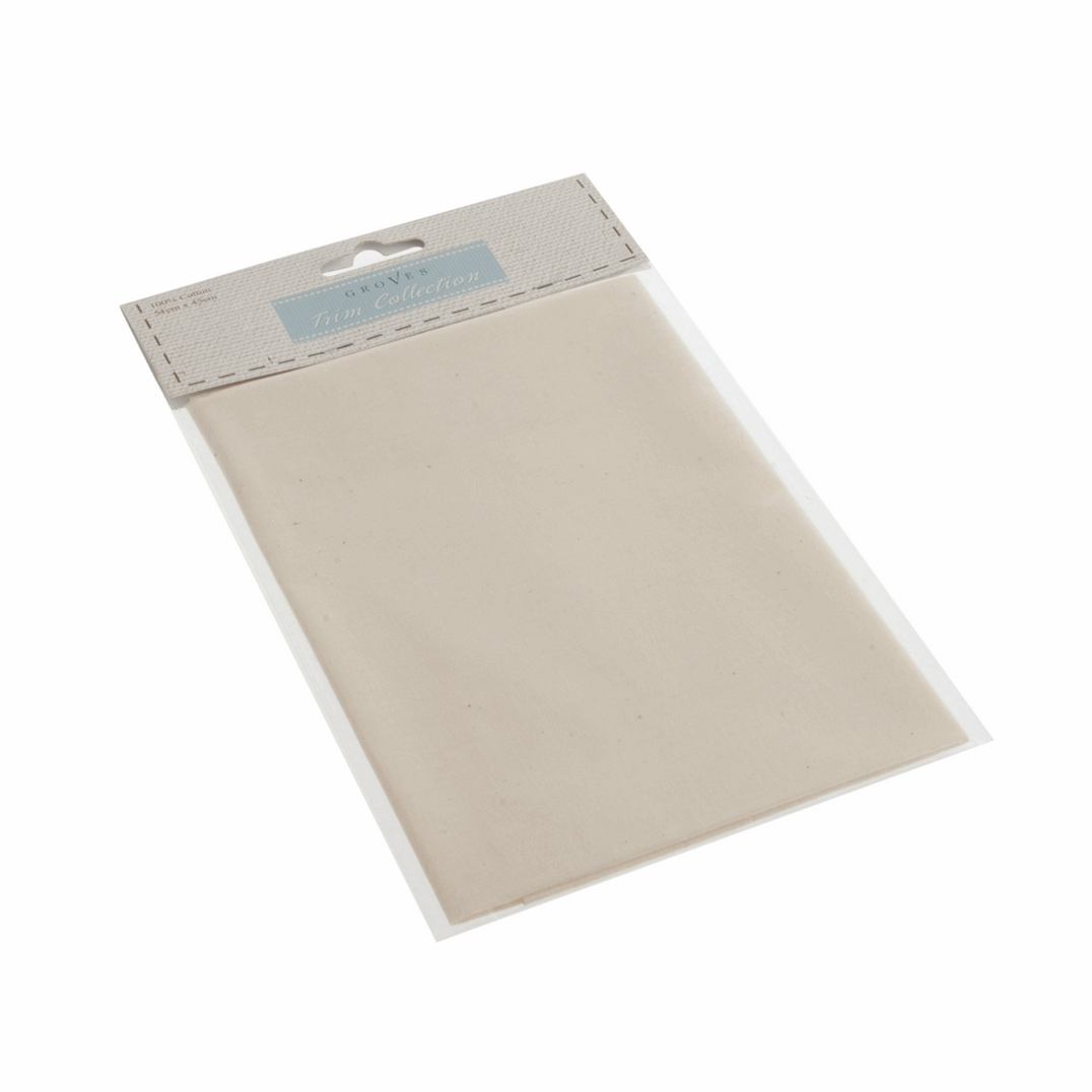 100% cotton Natural Calico Craft Fabric : 54cm x 45cm